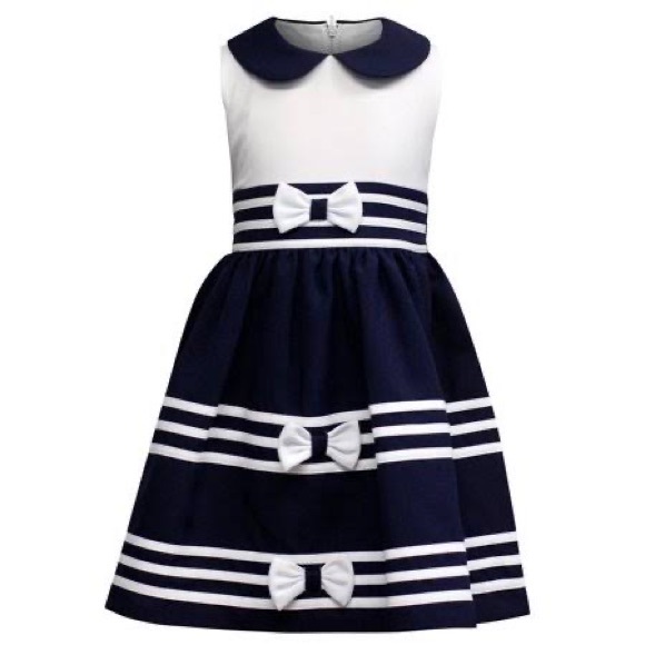 Robe Fille Jessica Ann Taille 6 - Imprimé Floral Bleu Et Rose - Coton